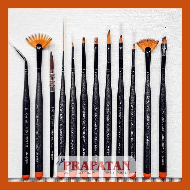 

[ PERALATAN LUKIS / GAMBAR ] DE GOYA MINI DETAIL PAINT BRUSH COLLECTION / KUAS LUKIS GOOD QUALITY