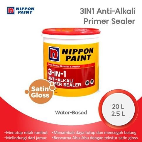 Cat Dasar/Wall Sealer 3 In 1 Anti Alkali Nippon Paint (2,5 Lt) Original Dan Terpercaya