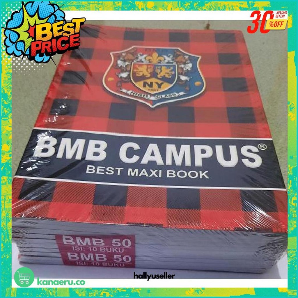 

Buku Tulis Bmb / Bmc Campus 50 Lembar (1 Pack 10 Buku) Murah