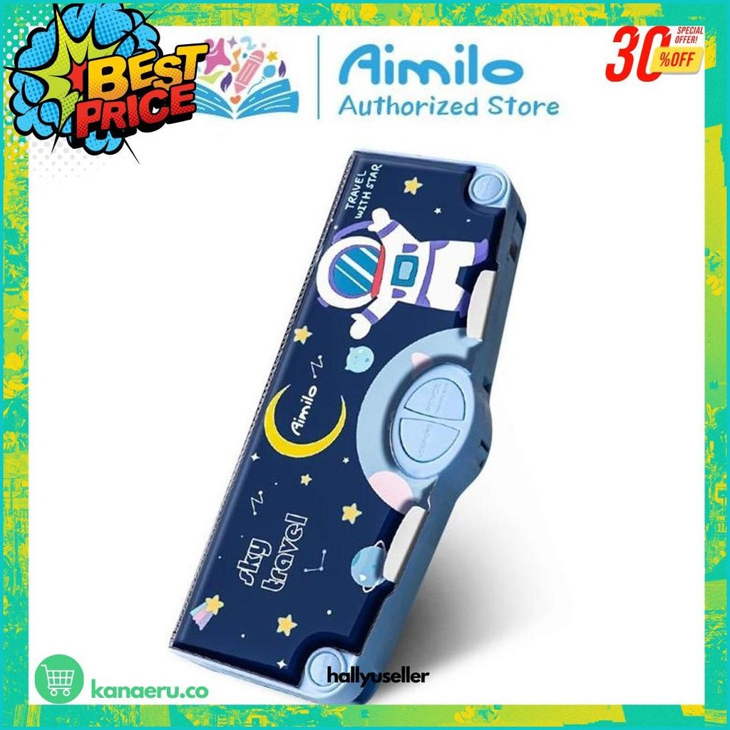 

Aimilo - Tempat Pensil Multifungsi Kotak Pensil Anak Lengkap Peruncing Gunting Isolasi Penghapus Penggaris Alat Tulis Sekolah Murah