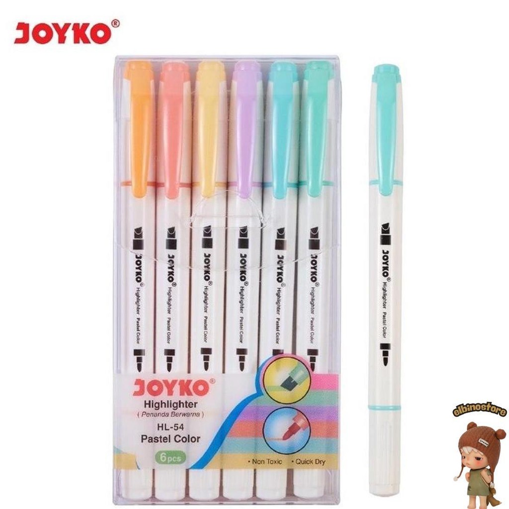 

Highlighter Penanda Joyko Hl-54 1 Set 6 Pcs 6 Warna Murah