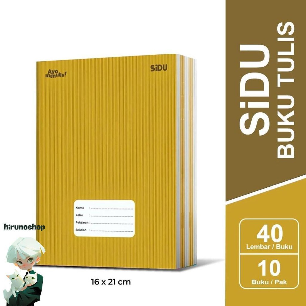 

[ Pak ] Buku Tulis Sidu Sinar Dunia 40 Lembar Sampul Coklat / Kraf Grosir (Isi 10 Buku) Cod