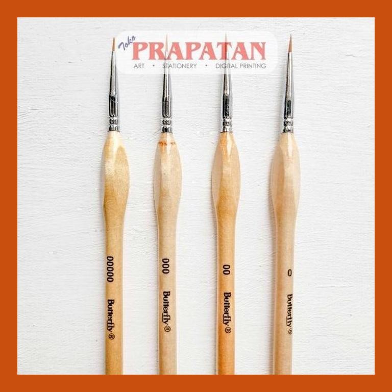 

[ PERALATAN LUKIS / GAMBAR ] KUAS LUKIS LINER DETAIL BUTTERFLY NO.00000-0 | BUTTERFLY DETAIL LINER BRUSH PACKING AMAN