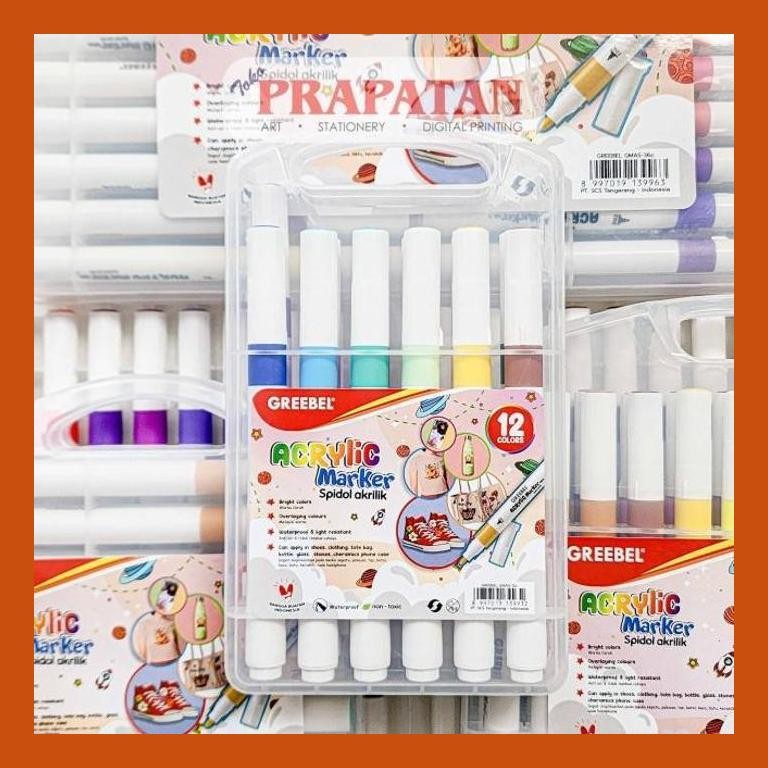

[ PERALATAN LUKIS / GAMBAR ] GREEBEL ACRYLIC MARKER SET GMAS | SPIDOL AKRILIK SIAP KIRIM