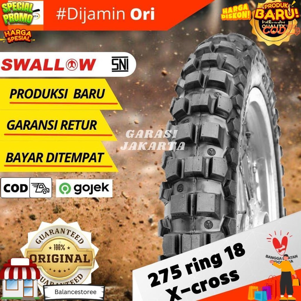 Ban Cross Trail Ring 18 275 Ban Luar Motor Ring 18 275 Ban Swallow Tahu Ring 18 275 Klx Crf Terlaris