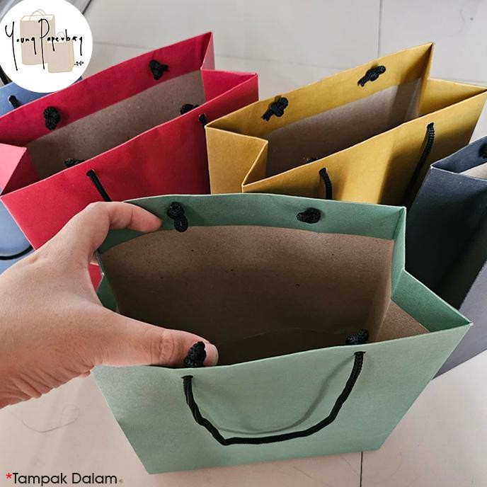 

fx-76 Paper Bag / Tas Kertas Kraft Mini Premium Metalik NEW EDITION Uk.18x8x20 (1 Lusin =12 pcs) Terlaris