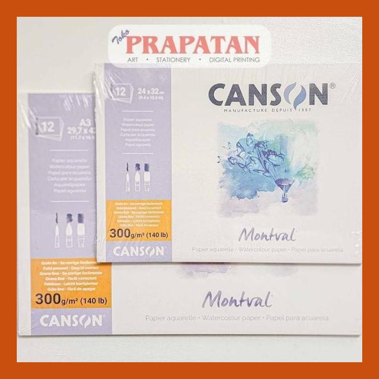 

[ PERALATAN LUKIS / GAMBAR ] CANSON MONTVAL WATERCOLOR BOOK PAD 24X32CM | BUKU CAT AIR SIAP KIRIM