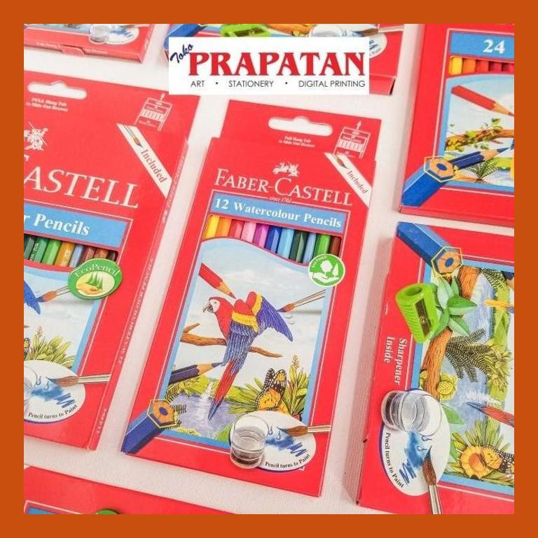 

[ PERALATAN LUKIS / GAMBAR ] PENSIL WARNA FABER CASTELL WATER COLOUR 12 WARNA (LONG) COD