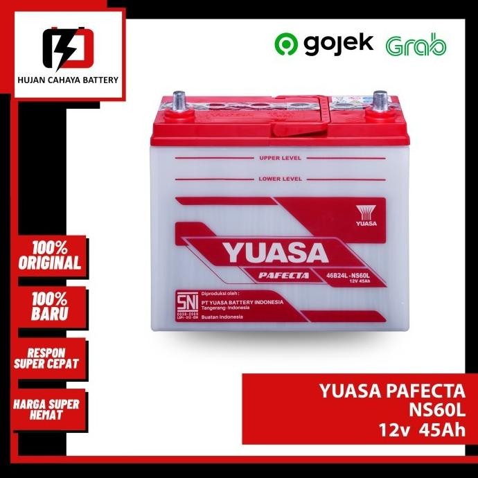 Aki Mobil YUASA PAFECTA NS60L / NS-60-L / NS 60 L - Aki COROLLA ALTIS