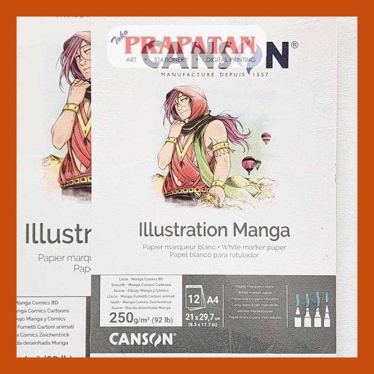 

[ PERALATAN LUKIS / GAMBAR ] CANSON ILLUSTRATION MANGA MARKER SKETCHBOOK | BUKU GAMBAR GOOD QUALITY