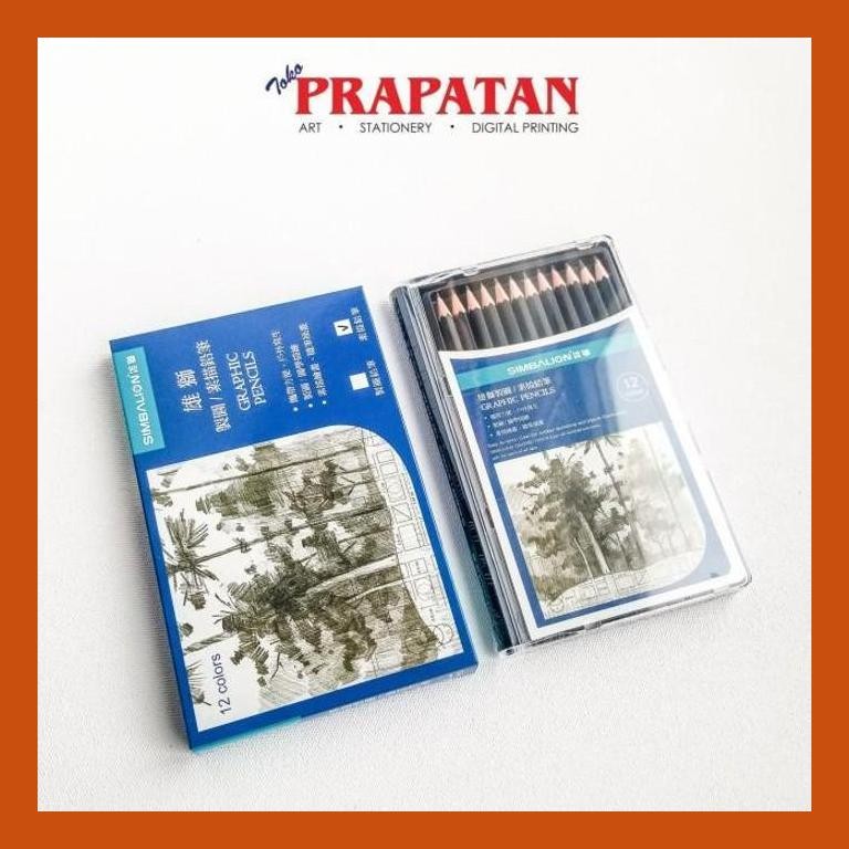 

[ PERALATAN LUKIS / GAMBAR ] SIMBALION GRAPHIC PENCILS 12 COLORS / PENSIL GAMBAR SKETSA SIAP KIRIM