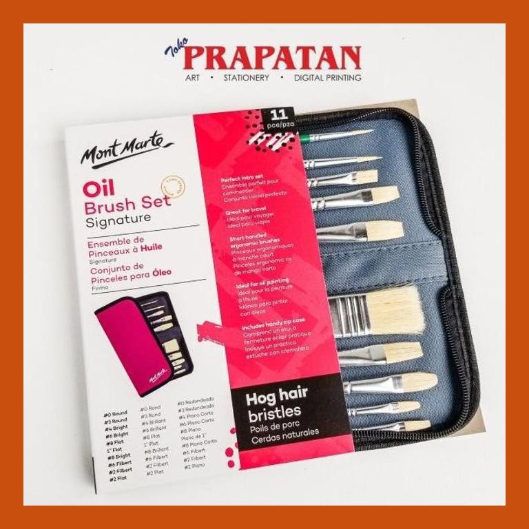 

[ PERALATAN LUKIS / GAMBAR ] KUAS LUKIS MONT MARTE OIL BRISTLE BRUSH SET 0031_V02 COD