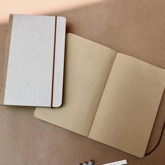 

Rubble Book RAW Figure Notes - Recycled Notebook - Medium Size