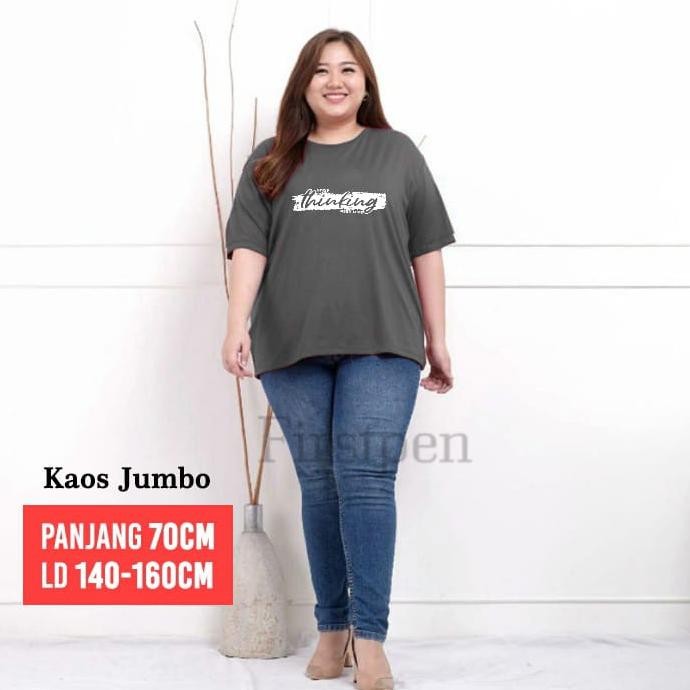 Promo! Kaos Super Jumbo Oblong Atasan Wanita Bigsize Warna LD 160 Sale