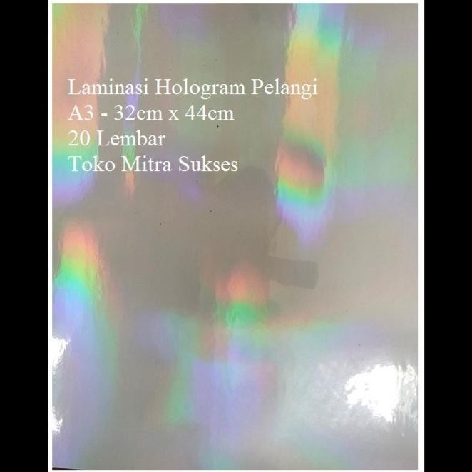 

Lembaran Laminasi Dingin Hologram isi 20 Lembar