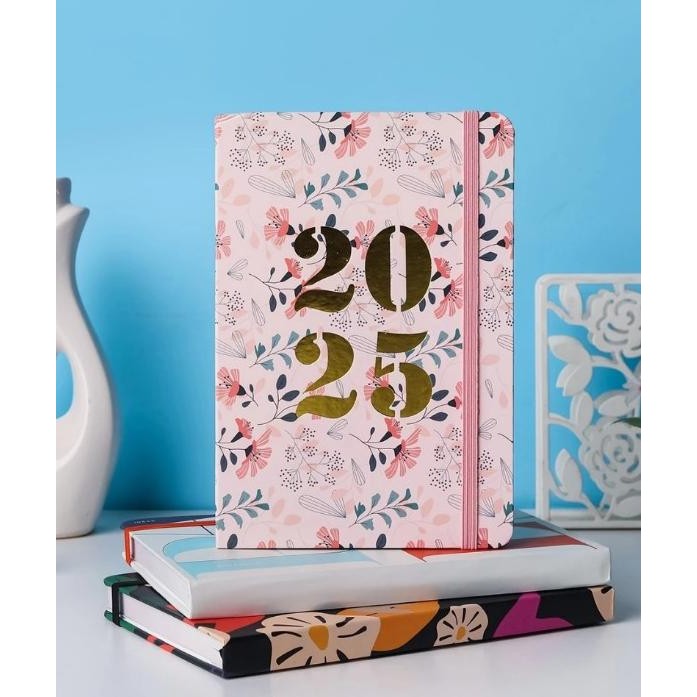 

bukuqu Weekly Planner 2025 - Agenda Motif Bunga - Jurnal Tahunan