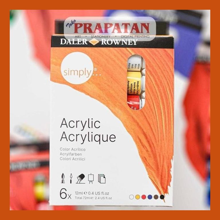 

[ PERALATAN LUKIS / GAMBAR ] CAT AKRILIK SET DALER ROWNEY SIMPLY 12ML | DALER ROWNEY ACRYLIC SET COD