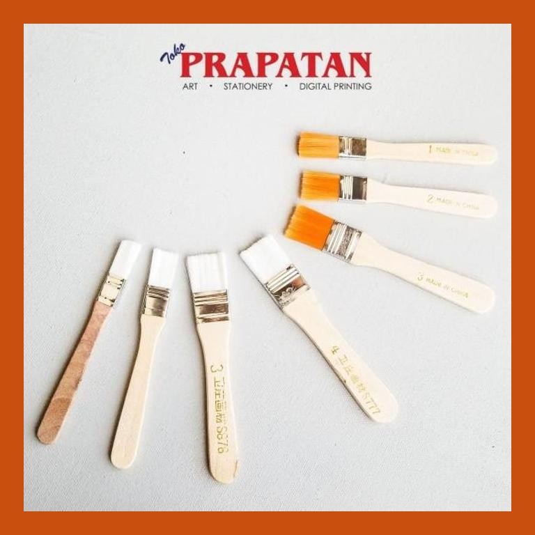 

[ PERALATAN LUKIS / GAMBAR ] KUAS LUKIS NYLON WHITE ORANGE PAINT BRUSH SIAP KIRIM