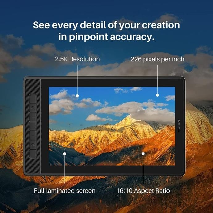 Grosir New Huion Kamvas 13 Pro / Kamvas 13Pro Garansi Resmi 2 Tahun + Bonus