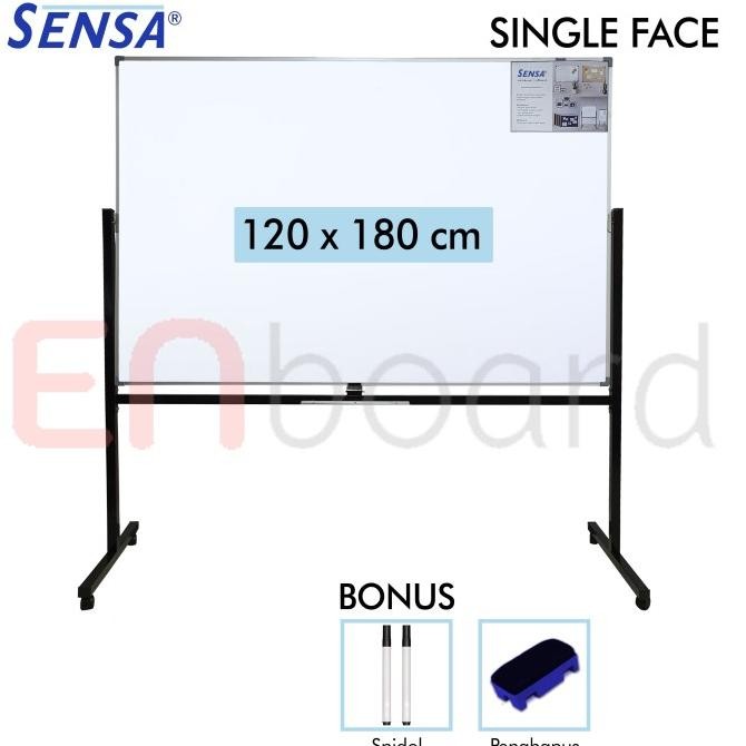 

Papan Tulis Whiteboard Standing Single Face Sensa 120 x 180 cm