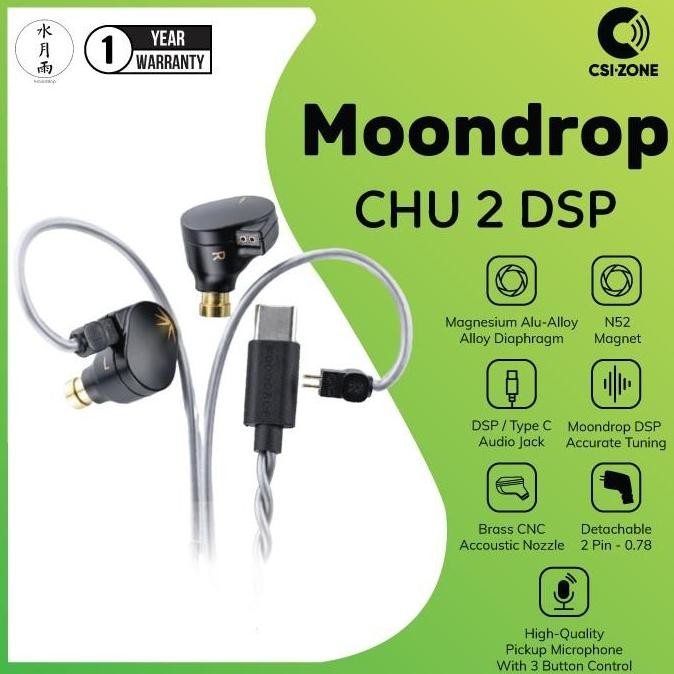Promo Moondrop Chu 2 Dsp In Ear Monitor Earphone With Mic & Type-C Plug