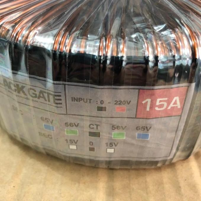 Trafo Toroidal Blackgate 15A-56V CT -Travo Toroid 15A-Travo Donut BELL