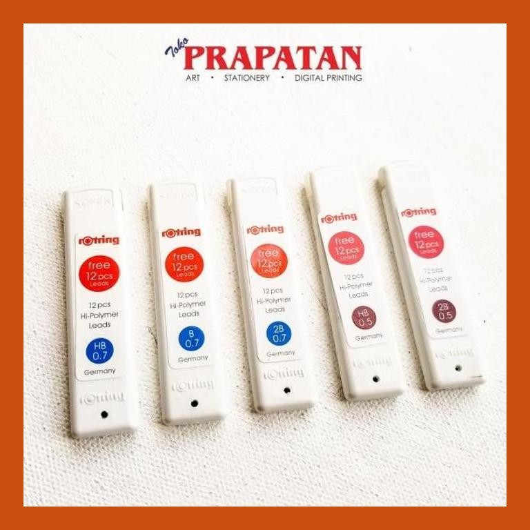 

[ PERALATAN LUKIS / GAMBAR ] ISI PENSIL ROTRING 0.5 / 0.7 B 12 PCS PENCIL LEADS SIAP KIRIM