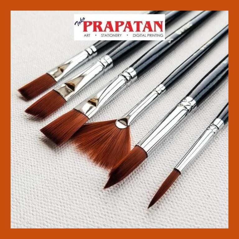 

[ PERALATAN LUKIS / GAMBAR ] KUAS LUKIS V-TEC SET 6 PCS A0107/6 / V-TEC PAINT BRUSH GOOD QUALITY