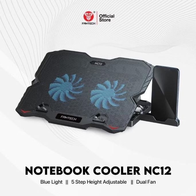 Fantech Nc12 Nc-12 Notebook Cooler Cooling Pad New Stok