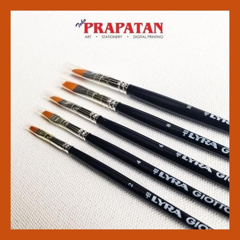 

[ PERALATAN LUKIS / GAMBAR ] KUAS LYRA FLAT SET ISI 5 GOOD QUALITY