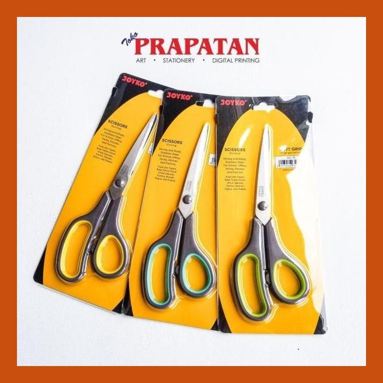 

[ PERALATAN LUKIS / GAMBAR ] GUNTING JOYKO SCISSORS SOFT GRIP SC-19 COD