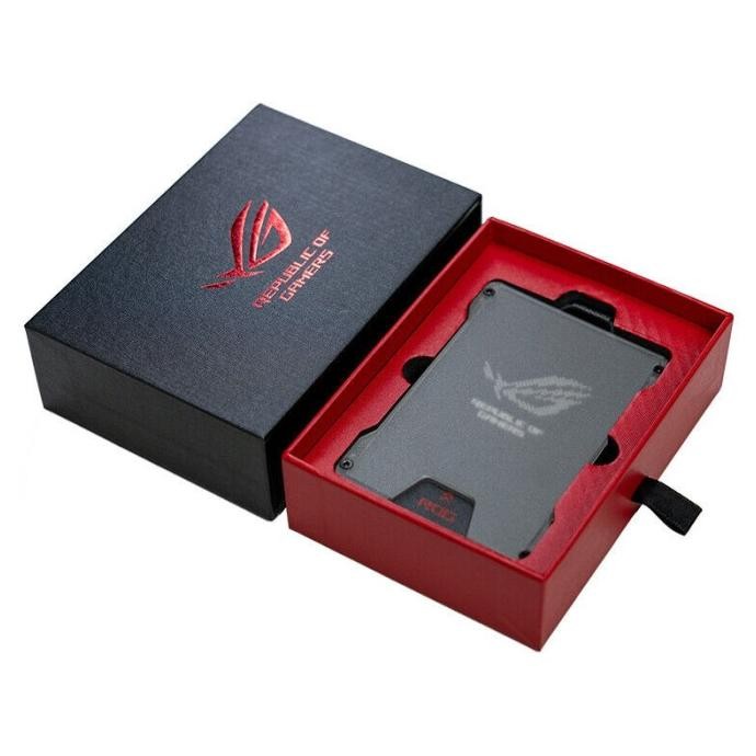 

BEBAS ONGKIR - ASUS ROG Name Tag Aluminium Frame ID Card Holder Authentic Case With Lanyard