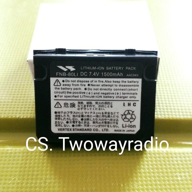 TERLARIS - Baterai HT Yaesu VX-6R VX-5R VX-7R FN-80LI Batre FNB80Li VX6R VX5 VX7
