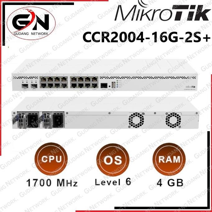 TERMURAH - Mikrotik CCR 2004 16G 2S+ CCR2004-16G-2S+ Cloud Core Router CCR 2004 1