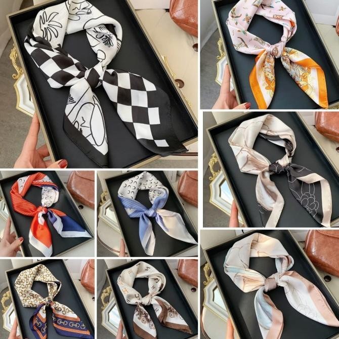 Syal 70cm Syal silk syal leher syal tas scraf quality