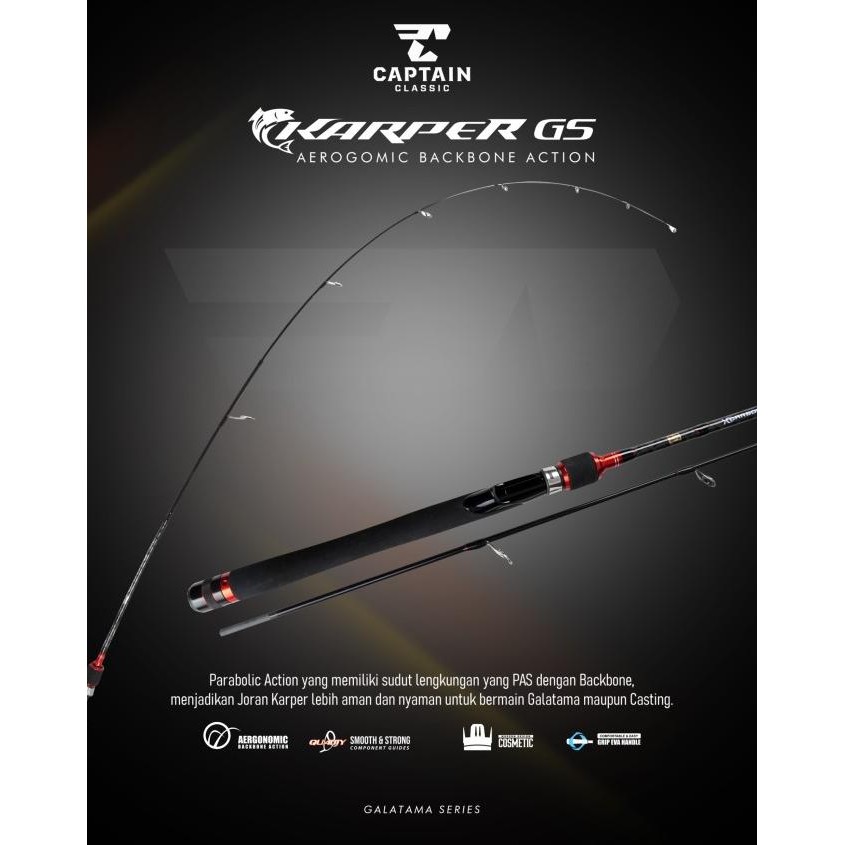 Joran Captain Karper 165/180 Cm -Joran Galapung Galatama
