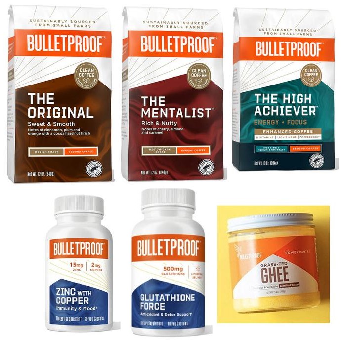 

Bulletproof Ground Coffee Zinc Copper Sleep Mat Glutathione Pill Ghee _-L