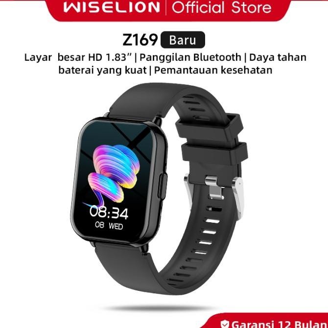 WISELION NEW SMARTWATCH Z169 1.83" HD TOUCH SCREEN | BLUETOOTH CALL | CUSTOM WALLPAPER ANDROID IOS 1