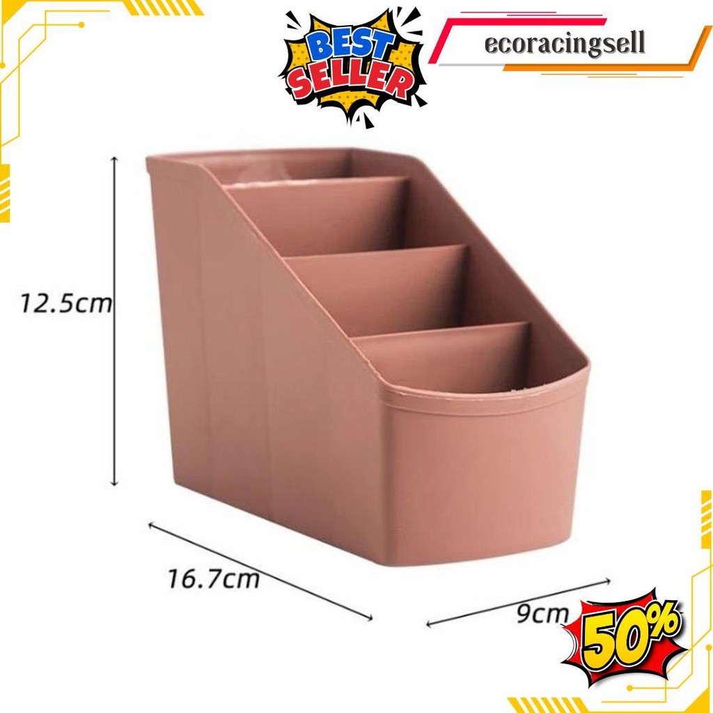 

(Max) Rak Atk Alat Kantor /Kosmetik / Alat Tulis Pen Pensil/ Kotak Organizer Tempat Penyimpanan 4 Sekat Original Produk