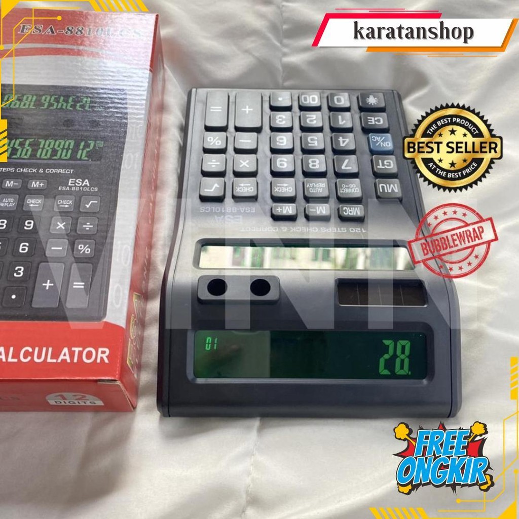 

Kalkulator 12 Digit 2 Layar Murah 8810 Lcs | 2000Tv Kalkualtor Jumbo Dagang | Kalkulator Check - Calculator Dagang Besar - Kalkulator Warung - Kalkulator Led Lampu 2 Layar Gratis Ongkir