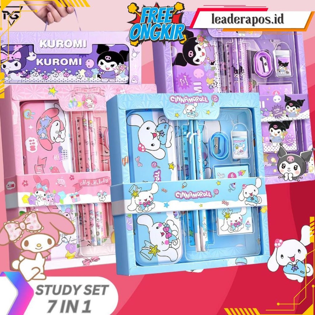

Set Lengkap Alat Tulis Anak 7 In 1 Stationery Gambar Kuromi Rpg 8015 Cod