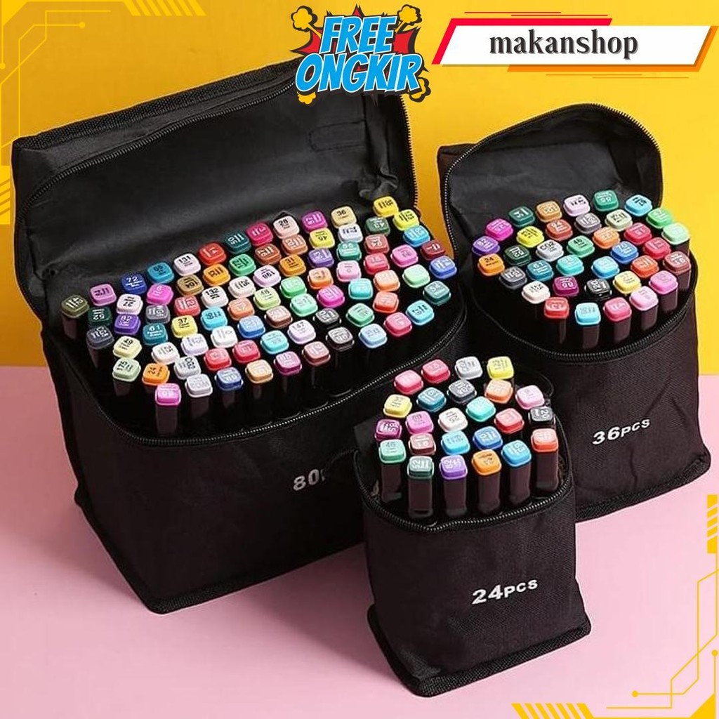 

Ms Stabilo Spidol Warna Sketsa Umum Dua Sisi Kepala Tulis Luas Dan Halus Double Headed General Touch Marker Pen Animation Set Markers Dual Side Fine Art Brush Twin Market Set 24Pcs, 48Pcs, 80Pcs All In One Multi Color Pena Pensil Cod