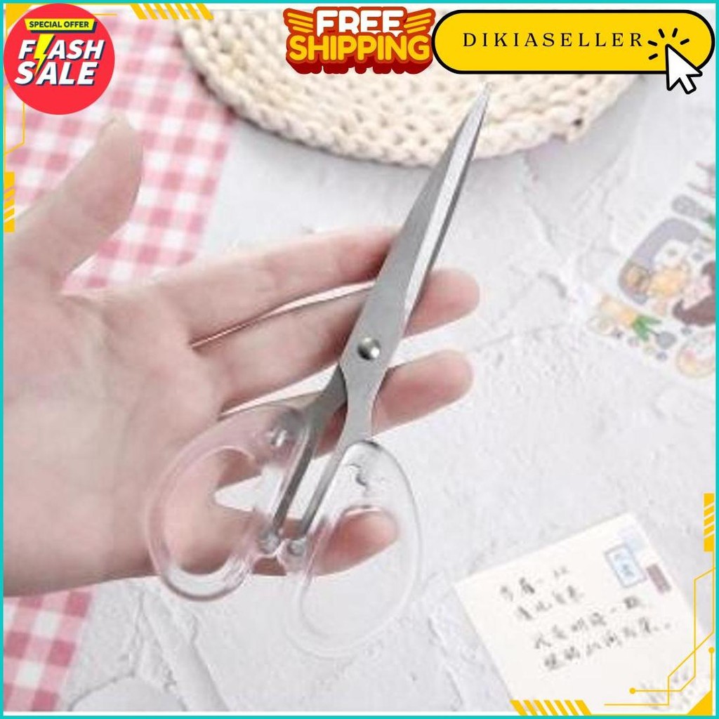 

Gunting Kertas Transparan Putih Bening Estetik Aesthetic Atk Scissors Gratis Ongkir