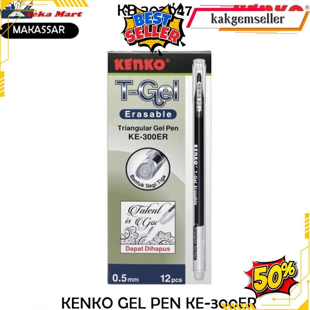 

[Box/12Pcs] Kenko Gel Pen Hapus Ke-303Er Siap Kirim