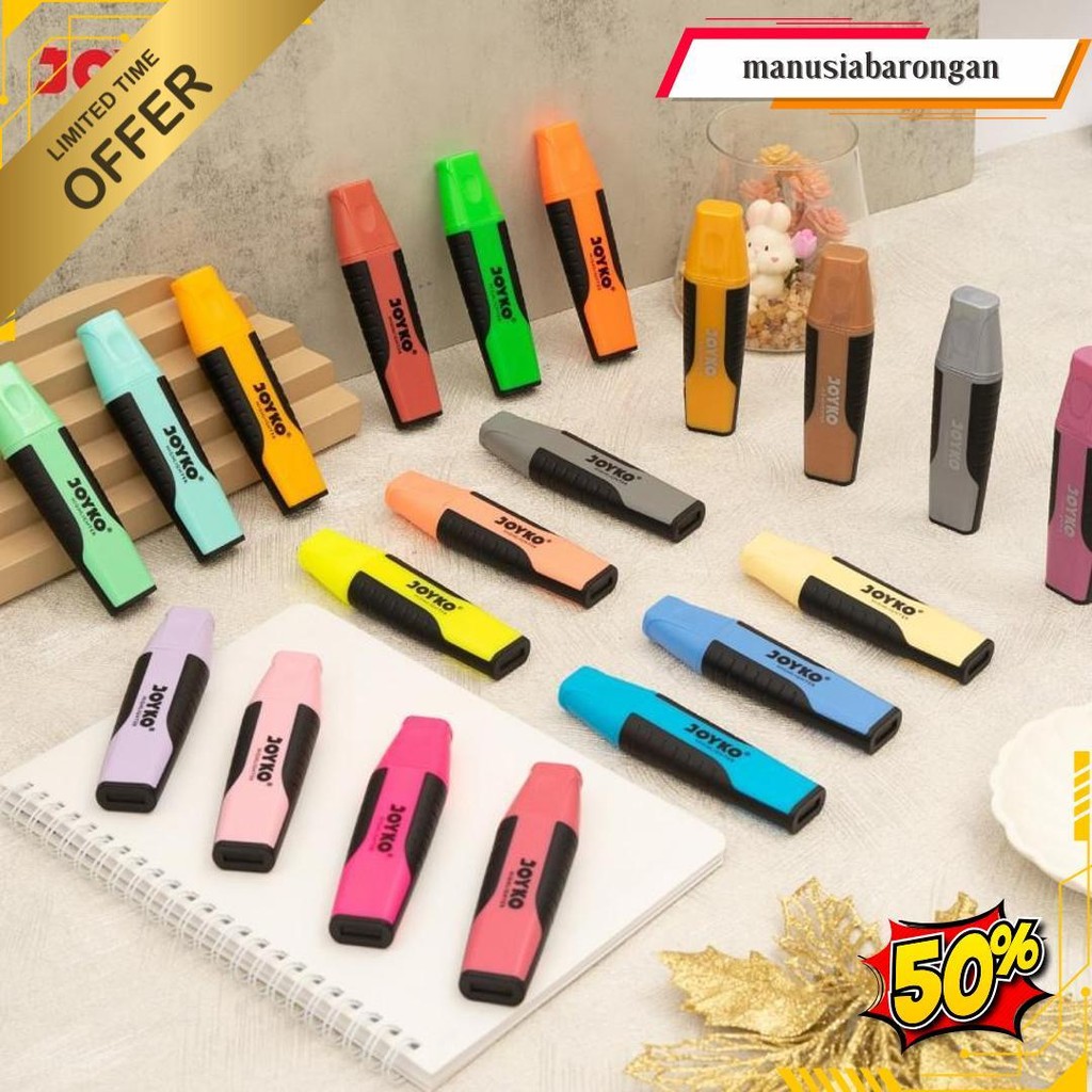 

Text Marker / Highlighter / Textliner / Penanda Joyko Hl-1 ~ Hl-20 Terlaris