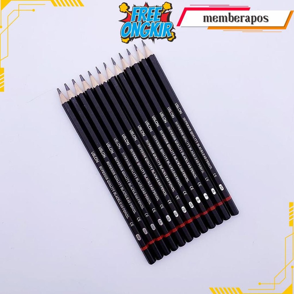 

12 Pcs Pensil Gambar Sketsa Set Lengkap 2H H F B Hb 2B 3B 4B 5B 6B 7B 8B Charcoal Pencils Set Original Produk