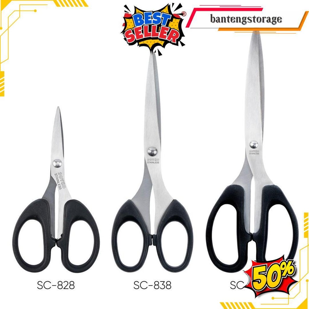 

Gunting Scissors Joyko Sc-828~848 Pisau Tajam Stainless Steel Siap Kirim