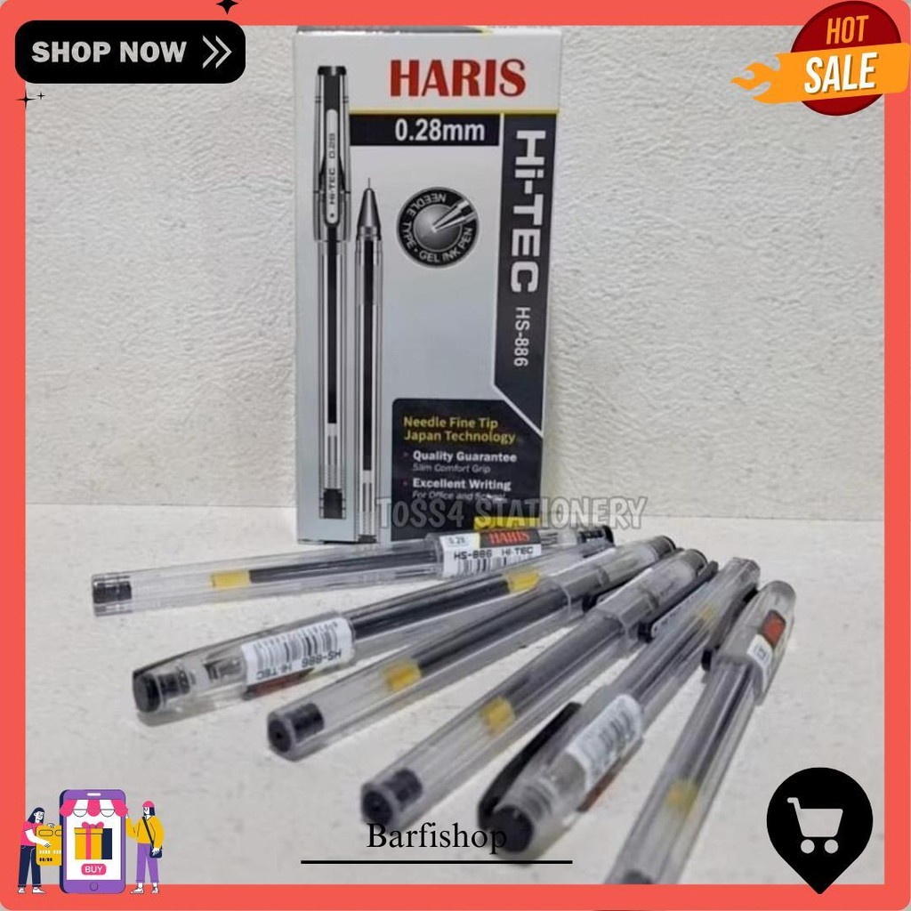 

(12Pc) Pen Hi Tech 0.28Mm/Pen Gel Hitech Hi-Tech Pen Apsahan Santri Tossa Stationery Gratis Ongkir