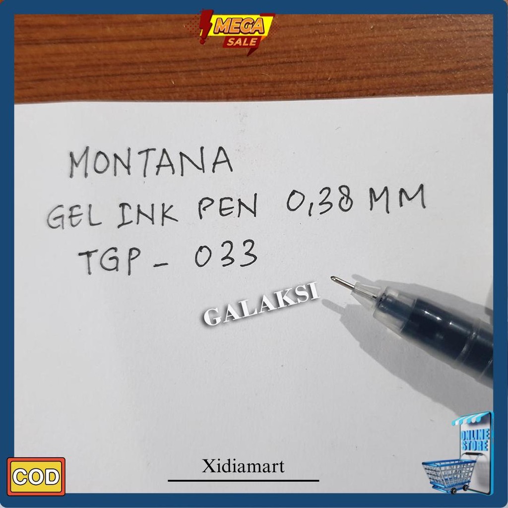 

[Box/12 Pcs] Pulpen / Gelpen Montana Wuji 0.38 Mm Tgp-033 Terlaris