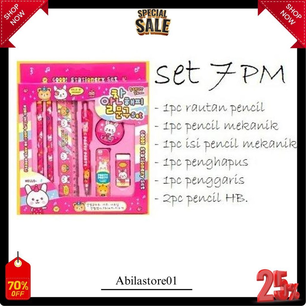 

Atm.Medan Set Alat Tulis Isi 7 Barang Termurah Banget